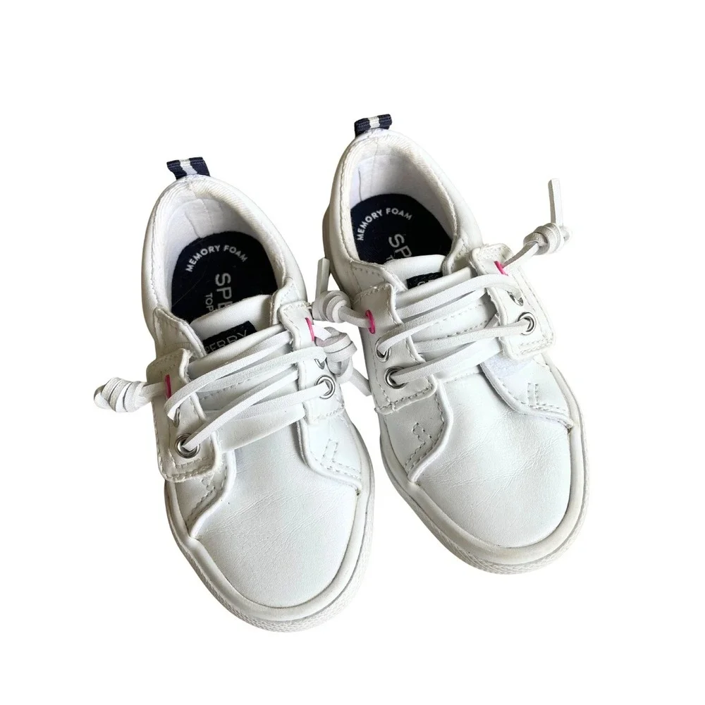Sperry Kids Toddler Pier Wave Jr No-Tie Fixed Barrel Laces Sneakers Shoes Sz 6.5